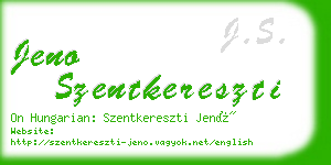 jeno szentkereszti business card